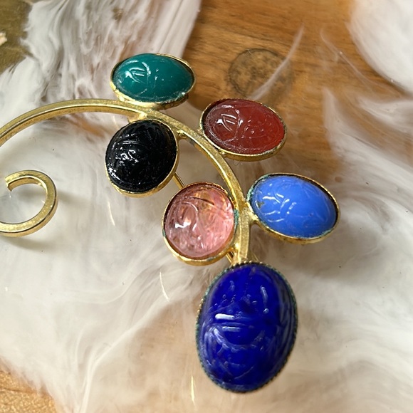 🖤Vtg Scarab brooch - Picture 3 of 10